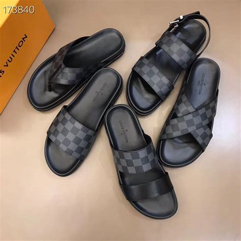 lv slipper men|luxury sandals for men.